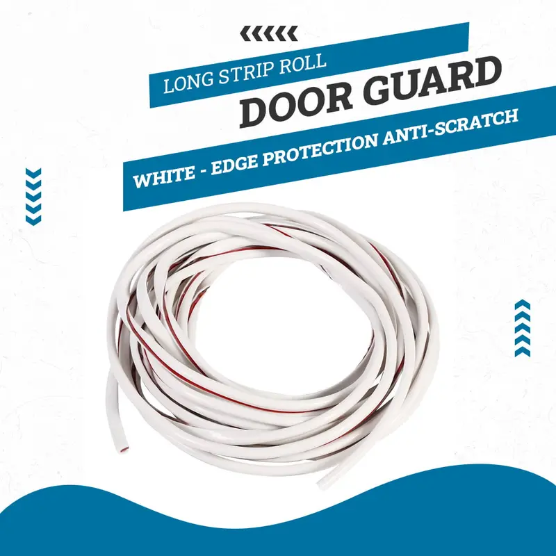 White Edge Protection Door Guard Roll – Anti-Scratch Buffer Strip 1