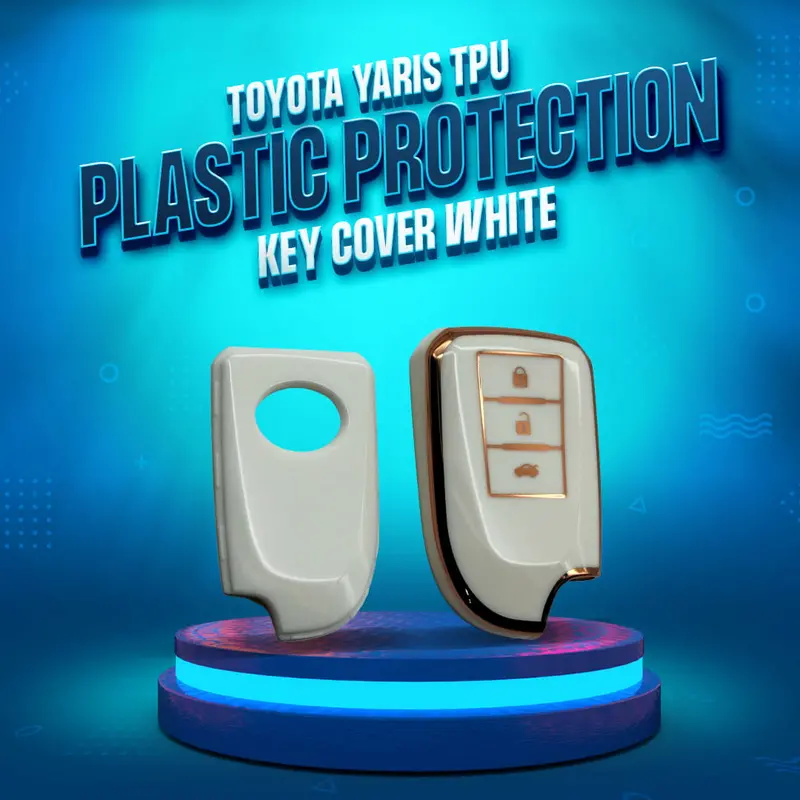 White Tpu Key Fob Protector For Toyota Yaris (2020–2022) 1