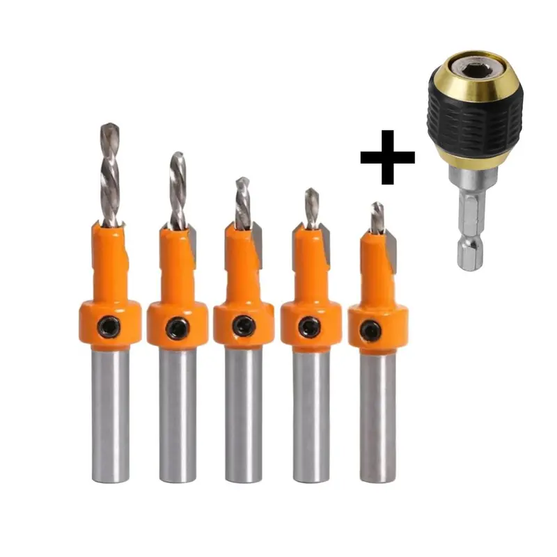 Wood Countersink Bit With Depth Stop & Free Quick-Release Adapter 1