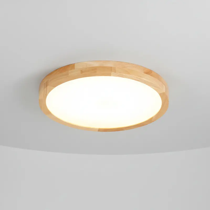 Wood-Framed Led Surface Mount Light – 24W Circular Plafon With 3-Color Selectable Output (30 Cm Or 40 Cm) 1