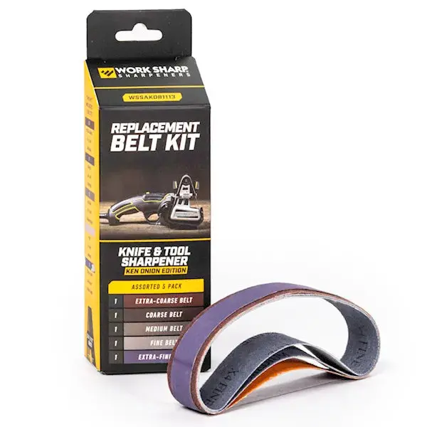 Work Sharp Replacement Belt Pack — 5-Piece Assorted Grit Set (For Wskts/Ko) 1