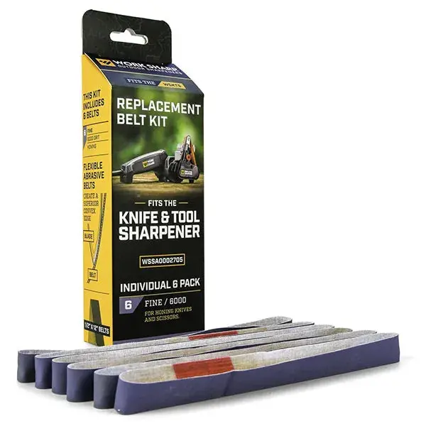 Work Sharp Replacement Belt Pack — 6-Piece Silicon Carbide, 6000-Grit Grey Set (For Wskts/Ko) 1