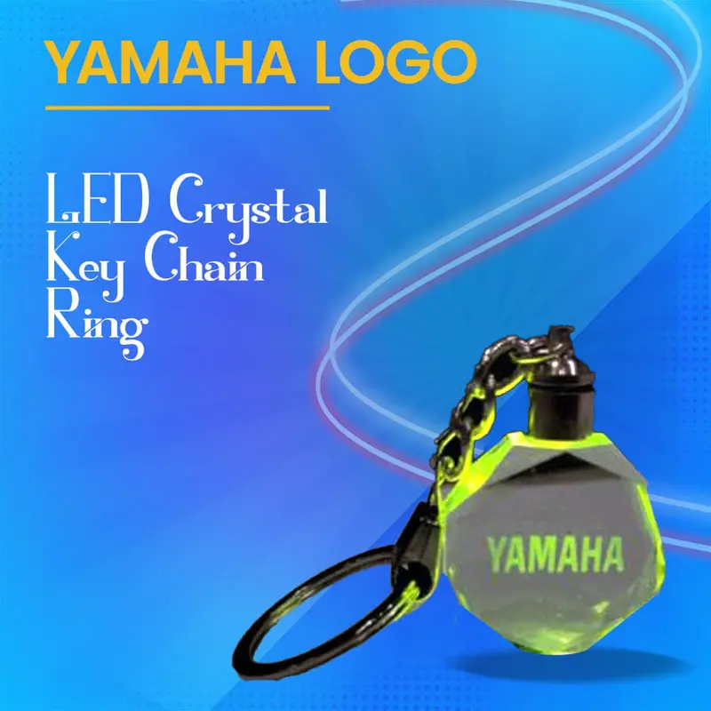 Yamaha Led Crystal Keychain – Illuminated Brand Logo Key Ring 1
