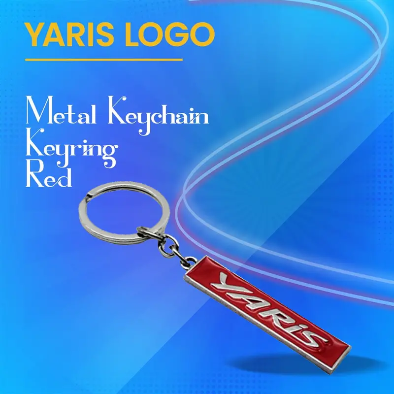 Yaris Metal Keychain – Red Enamel Logo Keyring For Toyota Fans 1