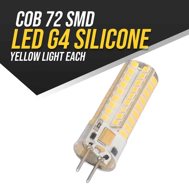 Yellow Cob Led G4 Bulb With Silicone Base – 72 Smd Chips 1