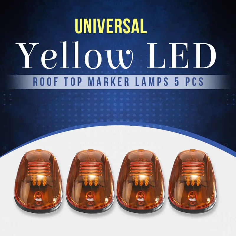 Yellow Led Roof Marker Light Kit – 5-Piece High-Visibility Safety Set 1
