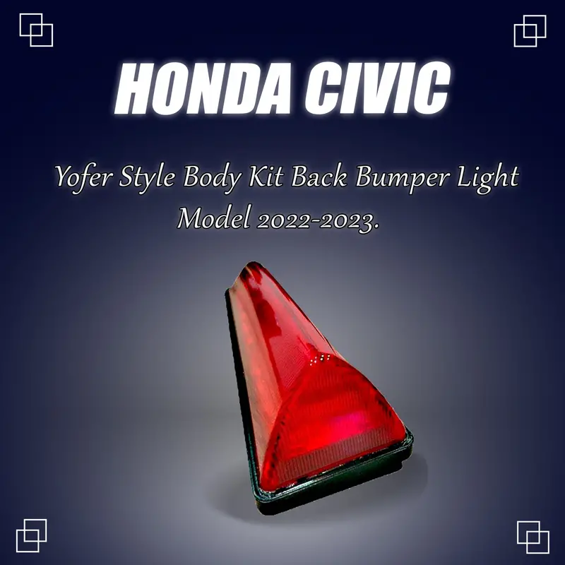 Yofer-Style Rear Bumper With Integrated Third Brake Light For Honda Civic (2022–2025) 1