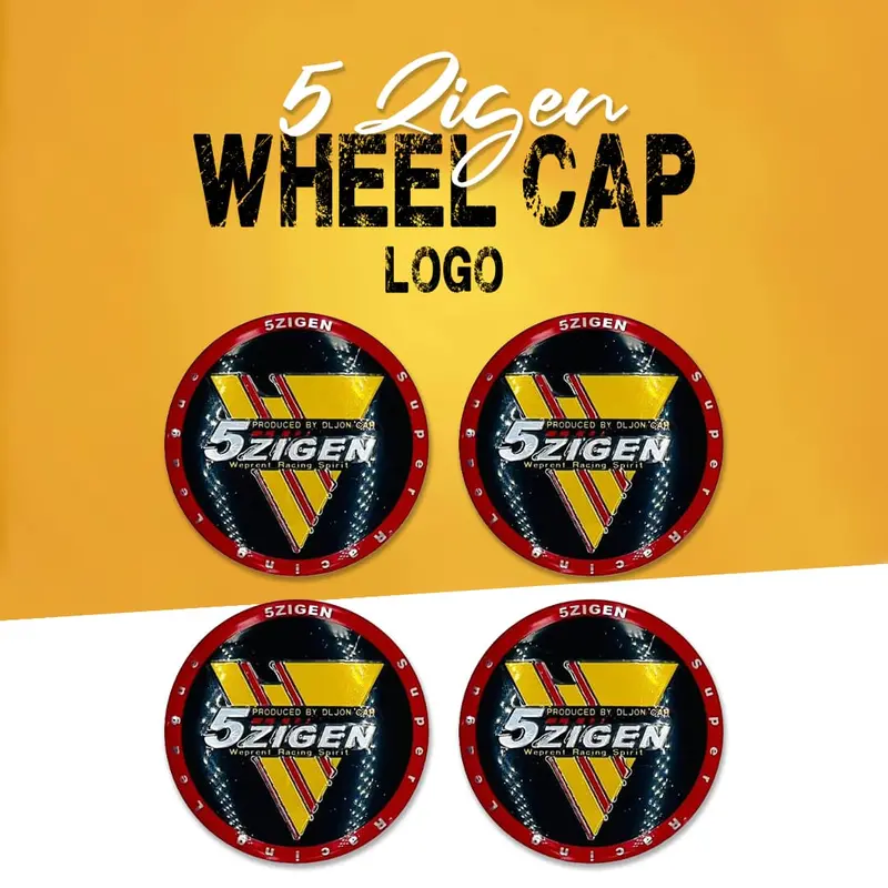Zigen-Branded Wheel Center Caps – Minimalist Hub Badges (4-Pack) 1