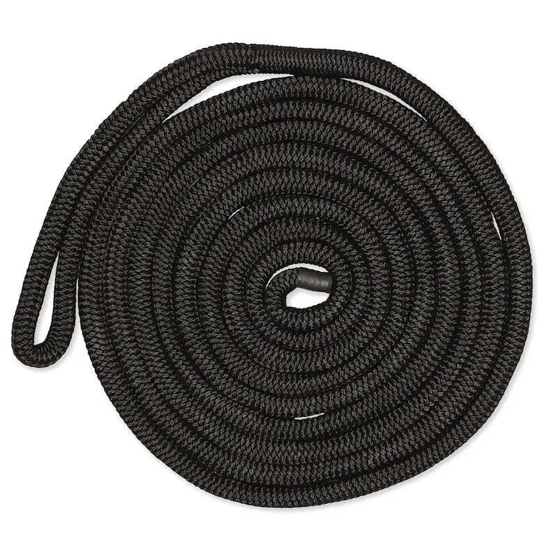 1/2-Inch Diameter X 15-Foot Double-Braided Black Dock Line 1