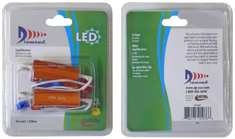 2-Pack Led Load Resistor Kit – Anti-Error Flashing Solution 1