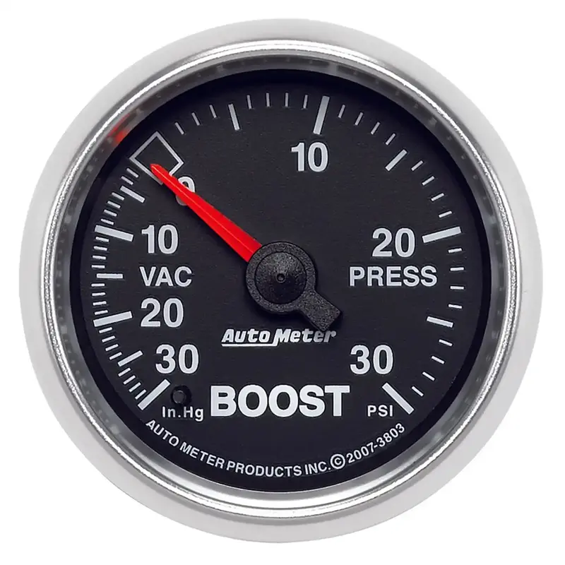 Autometer Mechanical Vacuum/Boost Gauge – 2-1/16" Dial, -30 Inhg To +30 Psi Range 1