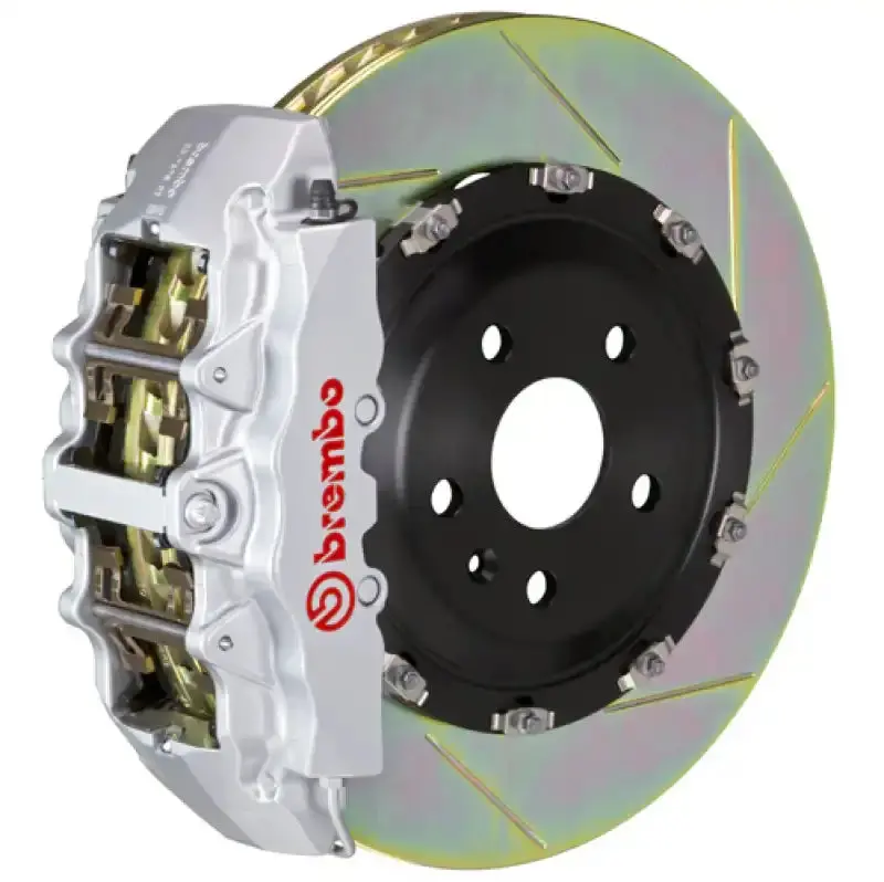 Brembo Front Big Brake Kit For 2015–2020 Ford F-150 (Non-Raptor) – 6-Piston Calipers, 380X34Mm Two-Piece Slotted Rotors – Silver Finish 1