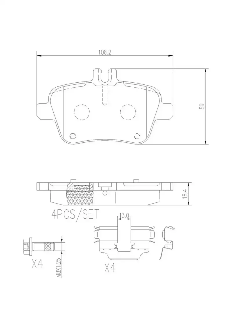 Brembo Premium Brake Pad Set – High-Performance Ceramic Friction Material 1