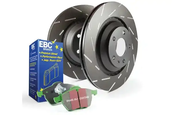 Ebc S4Kf1529 Slotted Brake Rotors – Noise-Reducing Narrow Slot Design For Quiet Operation 1