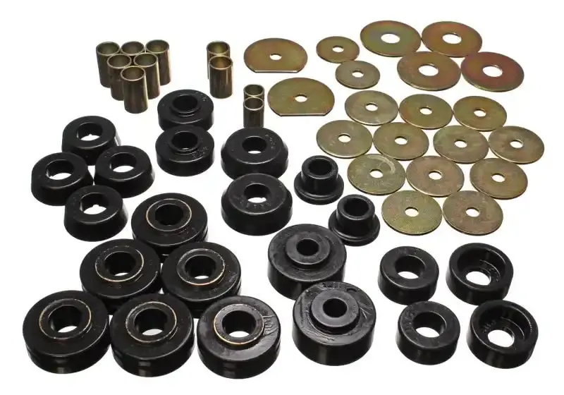 Energy Suspension Polyurethane Body Mount Kit – Chevy-Specific, Black 1