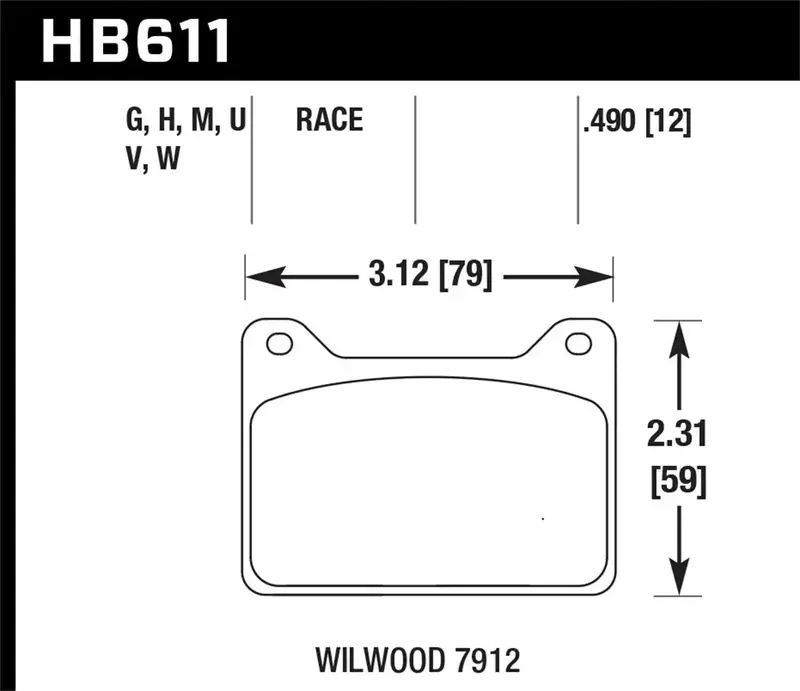 Hawk Performance Hps 5.0 Front Disc Brake Pads – 0.490" Thickness, High-Performance Compound 1