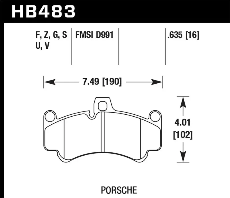 Hawk Performance Hps Brake Pads – Hb483B.635, 0.635" Thickness, Compatible With Many Vehicles 1