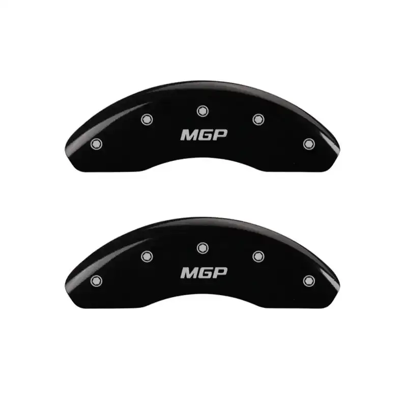 Mgp Engraved Front Caliper Covers – Black Finish With Silver Accent, Pair 1
