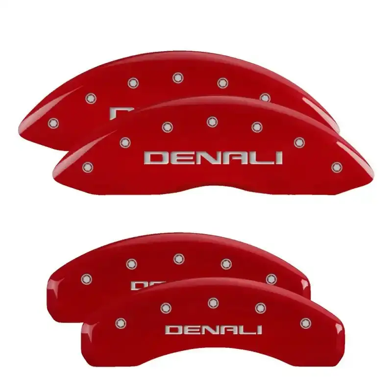 Mgp Premium Red Caliper Cover Set – Engraved Front And Rear With Silver Highlight Trim 1
