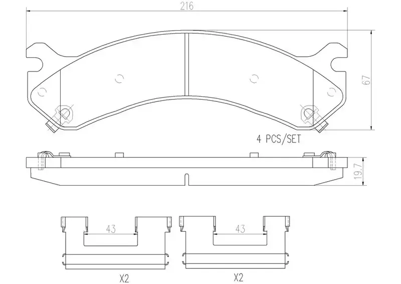 Premium Disc Brake Pad Set – Full Axle Replacement 1