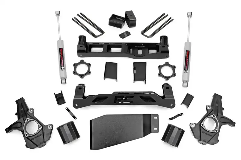 Rough Country 5-Inch Suspension Lift Kit – Includes N3 Shocks And Strut Spacers 1