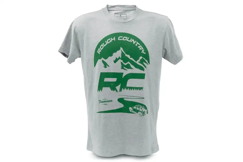 Rough Country Rc Mountains Graphic T-Shirt – Heather Gray, Large 1