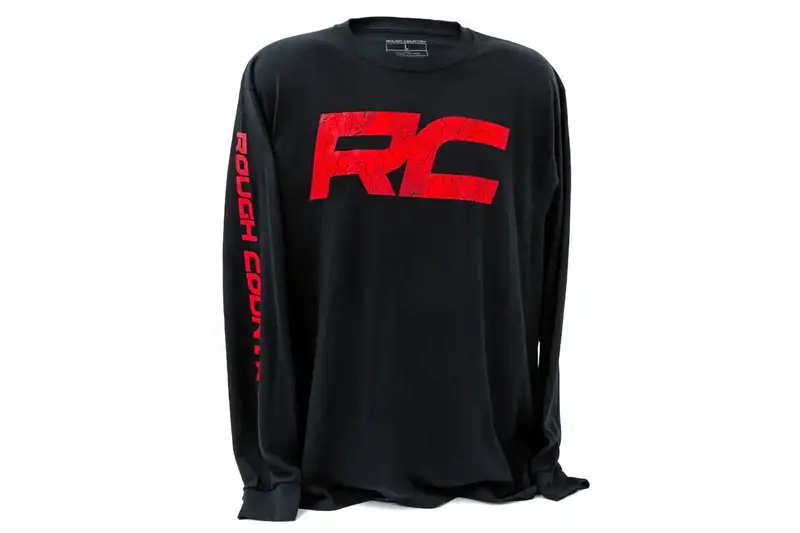 Rough Country Rc Tread Long-Sleeve Cotton T-Shirt – Black, Size Xl 1