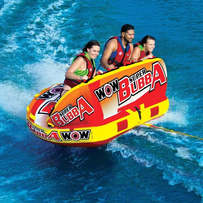 World Of Watersports Super Bubba Towable Inflatable Tube – 1–3 Riders, 510 Lb Capacity (Model 17-1060) 1